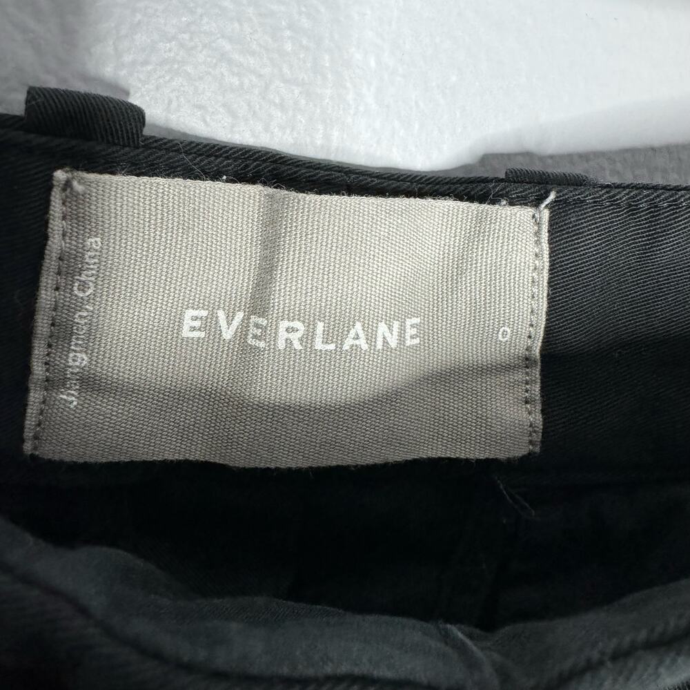 Everlane The Slouchy Chino Pant Black High Rise Cotton Casual Sz 0 Casual - Picture 8 of 9